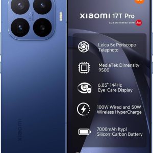 Xiaomi 17T Pro 5G Smartphone, 6.83" 144Hz AMOLED Display, MediaTek Dimensity 9500, 12GB RAM, 1TB Storage, 7000mAh, 100W HyperCharge, Deep Bl price in Qatar - PhoneCart