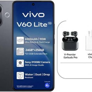 Vivo V60 Lite 5G Mobile Phone, 6.77" AMOLED 120Hz Display, Mediatek Dimensity 7360 Turbo 4nm Chipset, 12GB RAM, 256GB ROM, Mali-G615 MC2 GPU price in Qatar - PhoneCart