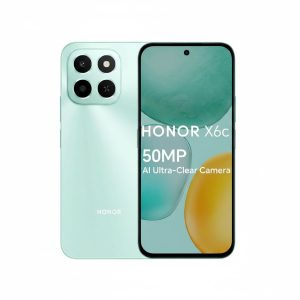 Honor X6c Smartphone 6GB RAM + 256GB Storage with 50MP AI Camera, 6.61-inch 120Hz Display, 35W Fast Charging & Dual SIM | Ocean Cyan price in Qatar - PhoneCart