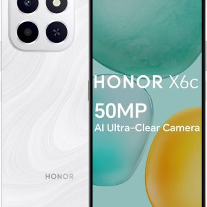 Honor X6c Smartphone, 6.61" TFT LCD 120Hz Display, MediaTek Helio G81 Ultra, 6GB RAM, 128GB ROM, ARM Mail G52 MC2, MagicOS 9.0, 5300mAh Batt price in Qatar - PhoneCart
