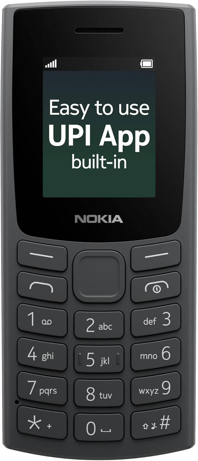 Nokia 105 Dual SIM 4G Smart Phone, 1.8" QQVGA Display, Symbian OS, Wireless FM Radio, Space for 2,000 Contact and 500 SMS, Built-In UPI App, price in Qatar - PhoneCart