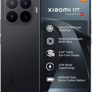 Xiaomi 17T 5G Smartphone, 6.59" 120Hz AMOLED Display, MediaTek Dimensity 8500-Ultra, 12GB RAM, 512GB Storage, 50MP Camera, 6500mAh, 67W Hype price in Qatar - PhoneCart